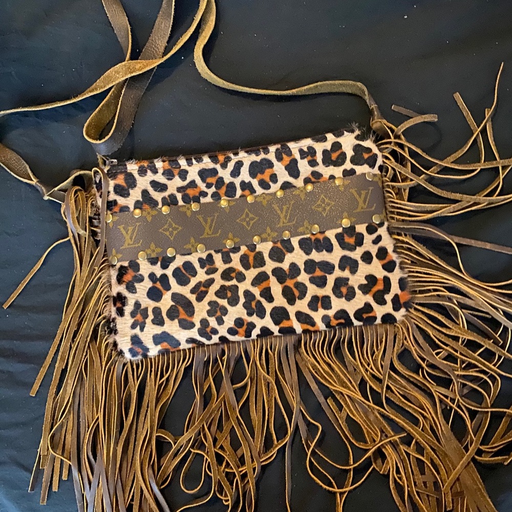 Up-cycled Louis Vuitton detailed purse